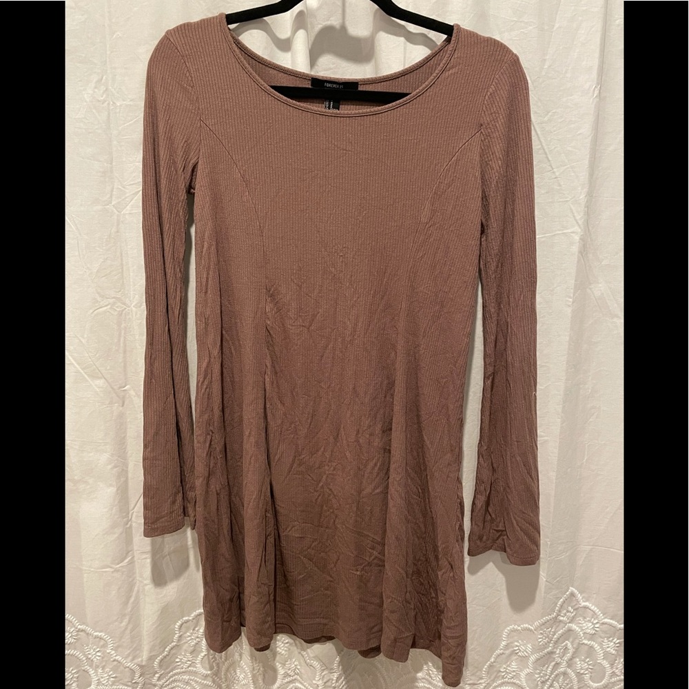 Ribbed Bell Sleeve Dress